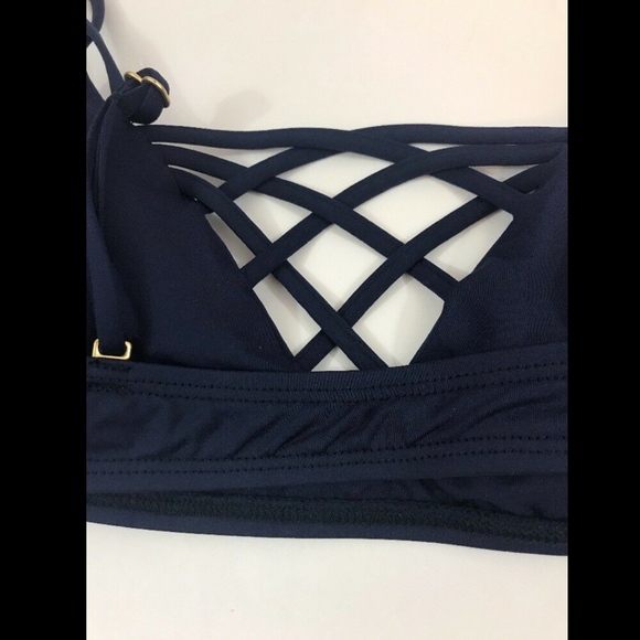 NWT! L Space Jaime Bikini‎ Top in Midnight Blue [SZ Medium ] - Picture 5 of 8